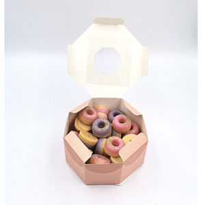 Χειροποίητα wax melts super mini Donuts απο κεράκι σογιας με αρωμα vanilla choco caramel 40τμχ 100γρ περιπου - αρωματικά κεριά, soy wax