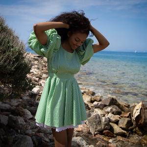 φορεμα baby doll green - mini - 3
