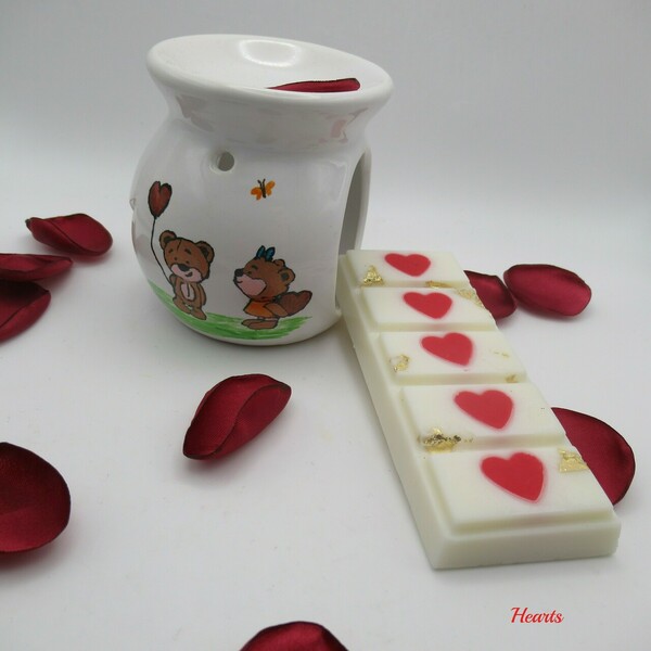 Αρωματική μπάρα 50g Valentine's Special Edition - κερί, αρωματικά κεριά, waxmelts, soy wax - 3
