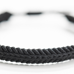 Ανδρικά βραχιόλια Μαύρο - Mens Black Bracelet Macrame - νήμα, μακραμέ, boho, χεριού, αυξομειούμενα - 3