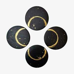 Tέσσερα τσιμεντένια σουβέρ 9.0 Χ 1.5 //yuko circles - σουβέρ, τσιμέντο, σκυρόδεμα, πιατάκια & δίσκοι - 3
