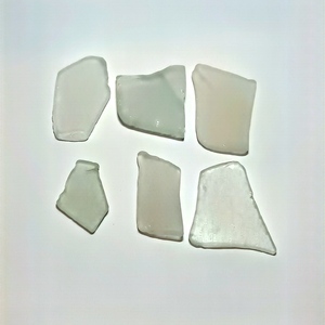 γυαλί λευκό χρώμα μέγεθος 1-3cm συσκευασία 25τεμ. - υλικά κοσμημάτων, υλικά κατασκευών