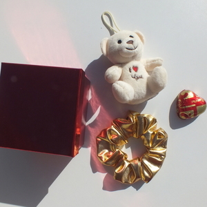 Σετ δώρου Αγίου Βαλεντίνου με αρκουδάκι - ύφασμα, καρδιά, αγ. βαλεντίνου, σετ δώρου, δώρα για γυναίκες - 2