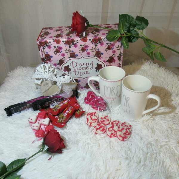 Πακέτο δώρου Valentine's edition: "Mr & Mrs" - ξύλο, πορσελάνη, κερί, σετ δώρου, soy wax - 4