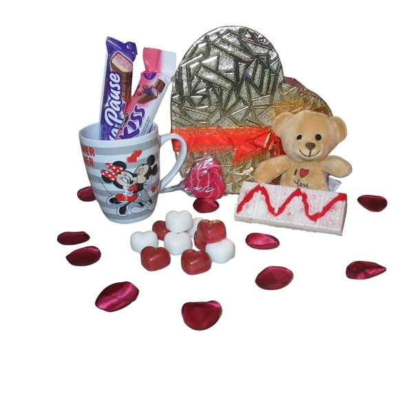 Πακέτο δώρου Valentine's edition: "Falling in Love" - πορσελάνη, κερί, σετ δώρου, soy wax