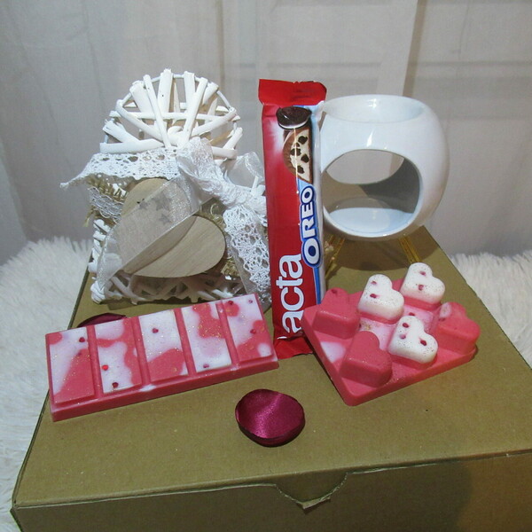 Πακέτο δώρου Valentine's edition: "Sweetheart" - πορσελάνη, κερί, σετ δώρου - 3