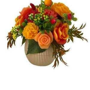 Πορτοκάλι. Διακοσμητικα χειροποίητα λουλούδια από σαπούνι . Υ-20 - σπίτι, δώρα γενεθλίων, διακοσμητικά, δώρα για γυναίκες