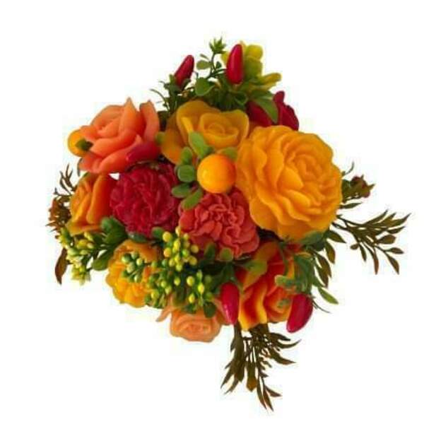 Πορτοκάλι. Διακοσμητικα χειροποίητα λουλούδια από σαπούνι . Υ-20 - σπίτι, δώρα γενεθλίων, διακοσμητικά, δώρα για γυναίκες - 2