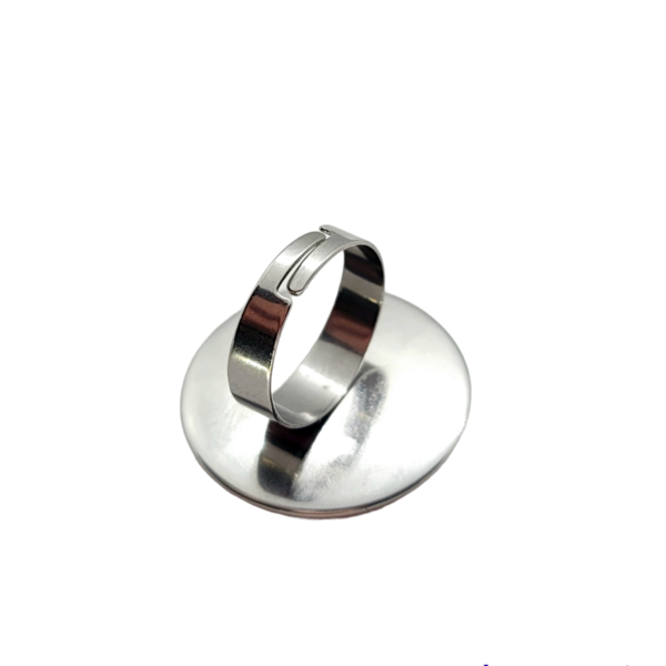 Δαχτυλίδι επάργυρο με υγρό γυαλί " Προσωπογραφία Αντέλε Μπλοχ Μπάουερ - 25mm - ατσάλι, αυξομειούμενα, φθηνά - 3