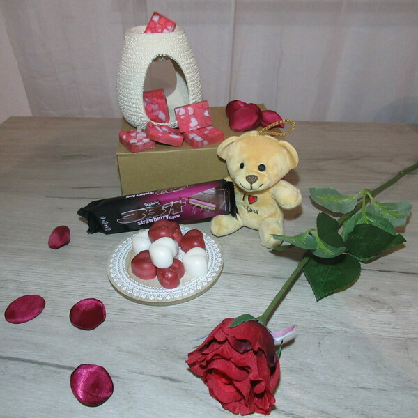 Πακέτο δώρου Valentine's edition: "Passionate Love" - πορσελάνη, κερί, σετ δώρου - 4