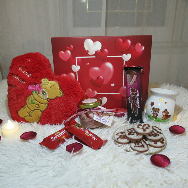 Πακέτο δώρου Valentine's edition: "Forever yours" - πορσελάνη, κερί, σετ δώρου - 3