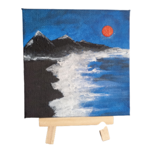 Ζωγραφική σε καμβά 10x10εκ. (Seashore) - πίνακες & κάδρα, πίνακες ζωγραφικής