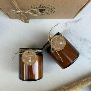 Κερί σόγιας σε βάζο - Salted Caramel 220g - αρωματικά κεριά, κερί σόγιας, soy candles, vegan κεριά - 3