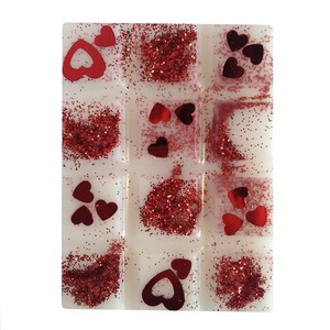 Wax melts με αφροδισιακό άρωμα λευκό-κόκκινο Αγίου Βαλεντίνου 50gr 10×7,5×1cm - κερί, αρωματικά κεριά, αγ. βαλεντίνου, κεριά & κηροπήγια