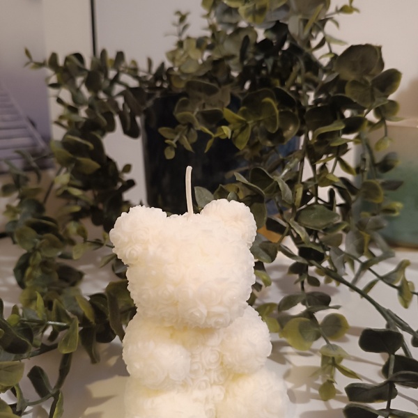 Φυτικό κερί καρύδας σε σχέδιο αρκουδάκι (140γρ) - αρωματικά κεριά, διακοσμητικά, αγ. βαλεντίνου, δώρο έκπληξη