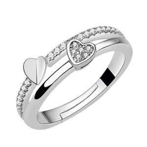 Ατσάλινο Δαχτυλίδι IRIDA - καρδιά, γεωμετρικά σχέδια, ατσάλι, αυξομειούμενα