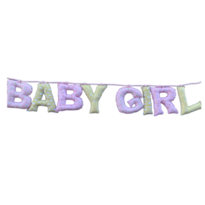 Υφασμάτινο banner BABY GIRL. - κορίτσι, γιρλάντες, για μωρά