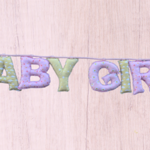 Υφασμάτινο banner BABY GIRL. - κορίτσι, γιρλάντες, για μωρά - 3
