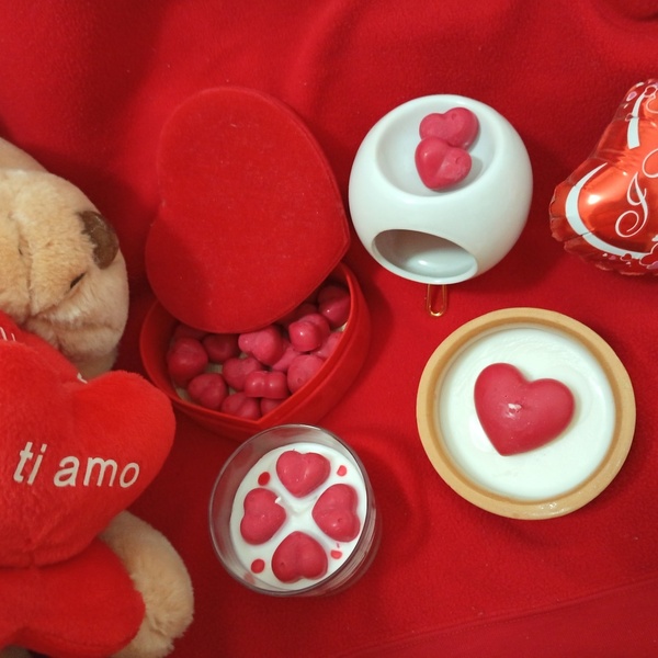 Valentines Giftbox - ύφασμα, πηλός, πορσελάνη, κερί, σετ δώρου