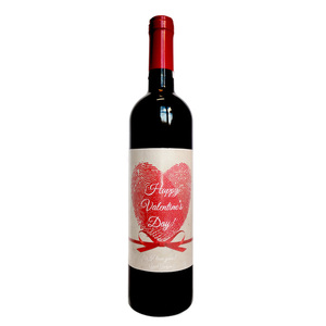 ♥ Happy Valentine's Day! εξατομικευμένη ετικέτα κρασιού ♥ - χαρτί, δώρα για άντρες, αγ. βαλεντίνου, δώρα για γυναίκες