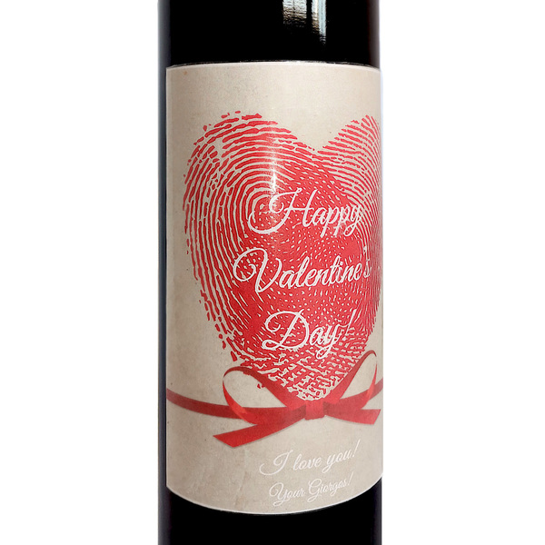 ♥ Happy Valentine's Day! εξατομικευμένη ετικέτα κρασιού ♥ - χαρτί, δώρα για άντρες, αγ. βαλεντίνου, δώρα για γυναίκες - 3