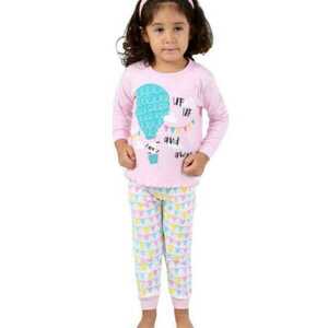 Παιδική Πιζάμα για κορίτσι Up Up and away σε ροζ χρώμα - κορίτσι, σετ, παιδικά ρούχα