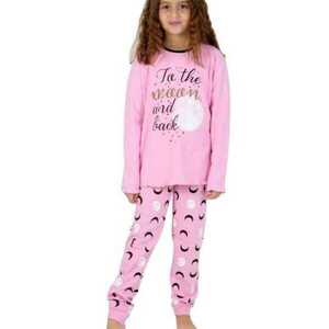 Παιδική Πιζάμα για κορίτσι to the moon and back σε ροζ χρώμα - κορίτσι, σετ, παιδικά ρούχα