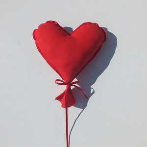 Διακοσμητική κρεμαστή υφασμάτινη καρδιά - μπαλόνι - ύφασμα, καρδιά, romantic, διακοσμητικά, αγ. βαλεντίνου - 2