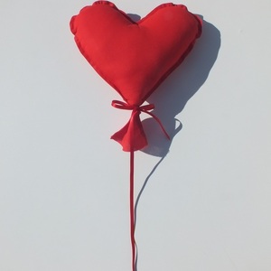 Διακοσμητική κρεμαστή υφασμάτινη καρδιά - μπαλόνι - ύφασμα, καρδιά, romantic, διακοσμητικά, αγ. βαλεντίνου - 3