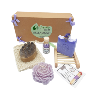Purple Wellness Set - αρωματικά κεριά, κερί σόγιας