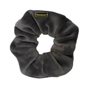 Scrunchie classic γκρι σκούρο βελούδο - ύφασμα, δώρα για γυναίκες, λαστιχάκια μαλλιών, satin scrunchie, velvet scrunchies