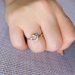 Χειροποίητο δαχτυλίδι κόμπος, ασήμι 925 - ασήμι 925, γεωμετρικά σχέδια, minimal, σταθερά - 4