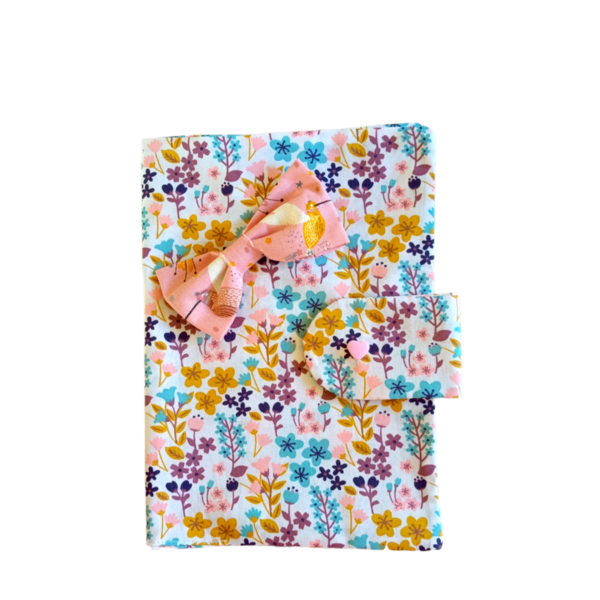 θήκη βιβλιαρίου υγείας παιδιού φλοράλ με κούμπωμα για κορίτσι - κορίτσι, λουλούδια, θήκες βιβλιαρίου - 2