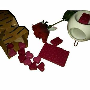 Valentines Gift Box - τριαντάφυλλο, κερί, αγ. βαλεντίνου, φυτικό κερί, σετ δώρου