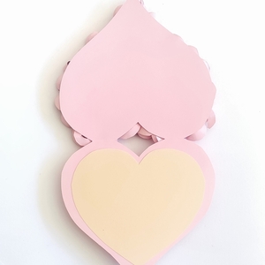 Χειροποίητη κάρτα ροζ καρδιά - χαρτί, ευχετήριες κάρτες - 3