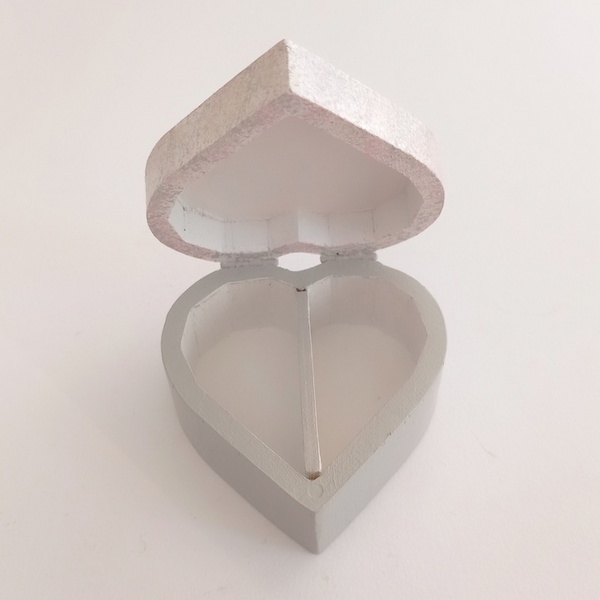 Ξύλινο ρομαντικό κουτάκι κοσμημάτων 8*8*4εκ. ροζ_γκρι - γυναικεία, ζευγάρι - 2