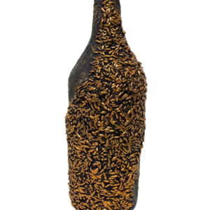 Χειροποιητο Διακοσμιτικο Μπουκαλι με Σχέδιο XB003 - ύφασμα, γυαλί, χαρτί, πηλός, διακοσμητικά μπουκάλια - 2