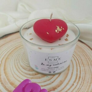 Sweet candles valentine's edition χειροποίητο κερί σόγιας με άρωμα βανίλιας - αρωματικά κεριά