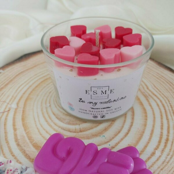 Sweet candles valentine's edition χειροποίητο κερί - αρωματικά κεριά