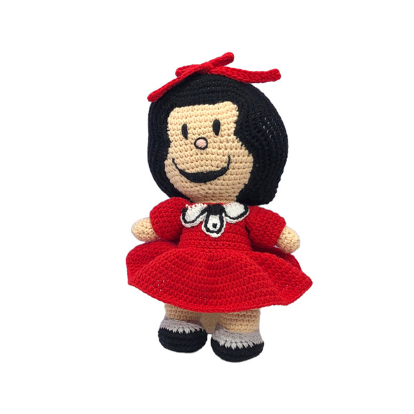 Σετ Πλεκτά κουκλάκια Σουζανίτα και Μαφάλντα 30εκατοστά Mafalda Susanita comics - λούτρινα, amigurumi, σετ δώρου - 2