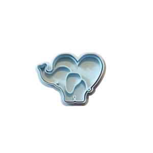 Κουπάτ Ελέφαντας σε καρδιά (cookie cutter) - καρδιά, ελεφαντάκι