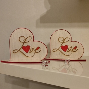 Ξύλινο Διακοσμητικό Love 10*12cm - ξύλο, δώρα επετείου, βαλεντίνος, διακοσμητικά, αγ. βαλεντίνου - 3