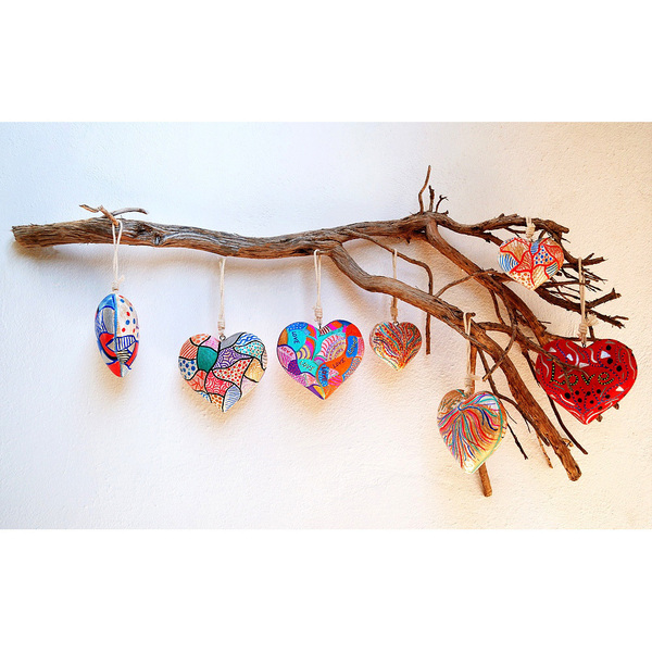 Valentines Day - Wood Heart E (Large) - ξύλο, διακοσμητικά - 3