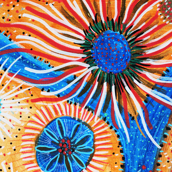Sunflower - Πίνακας Ζωγραφικής με ακρυλικά χρώματα - πίνακες & κάδρα, πίνακες ζωγραφικής - 2