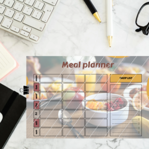 Εβδομαδιαίο meal planner με λίστα για ψώνια | Breakfast - κάρτες, φύλλα εργασίας