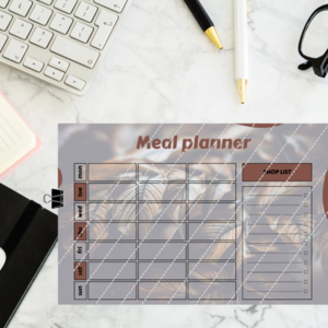 Εβδομαδιαίο meal planner με λίστα για ψώνια | Fall - κάρτες, φύλλα εργασίας