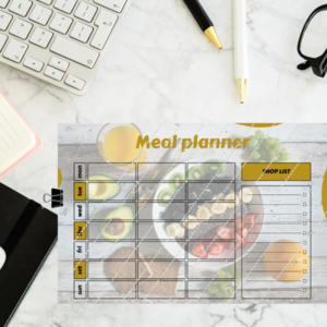 Εβδομαδιαίο meal planner με λίστα για ψώνια | Healthy life - κάρτες, φύλλα εργασίας
