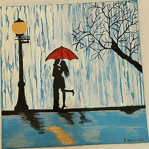 "Rain" - πίνακες & κάδρα, πίνακες ζωγραφικής