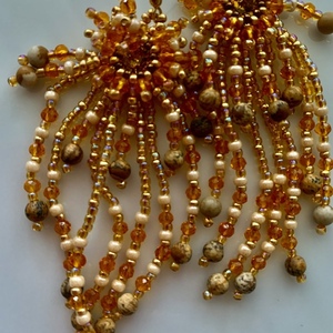 Σκουλαρίκια Αράχνη - ημιπολύτιμες πέτρες, ασήμι 925, swarovski, κρεμαστά, γάντζος - 5