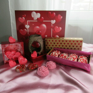 Πακέτο δώρου Valentine's edition: "A Kiss for a Kiss " - κερί, αρωματικά κεριά, σετ δώρου, soy wax - 3
